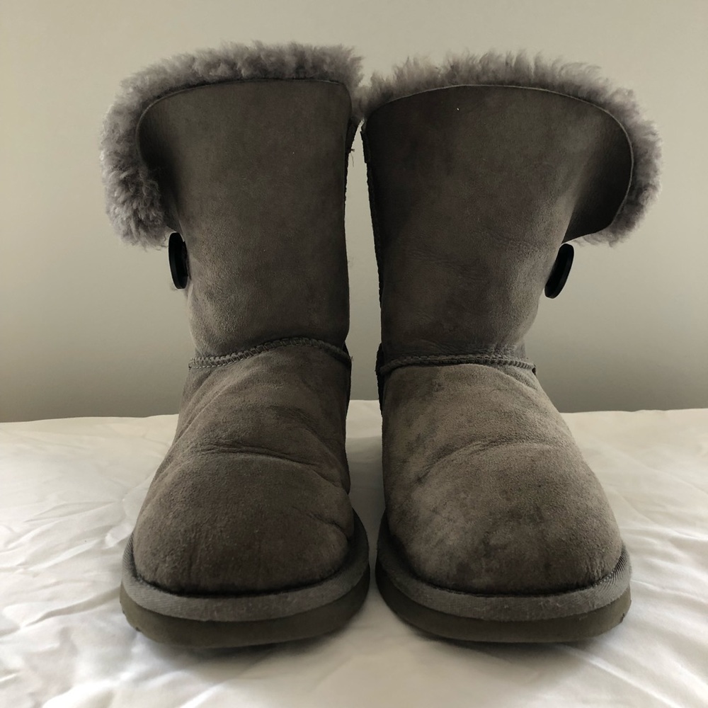 Ugg Grey Bailey Button Classic Boot - image 1